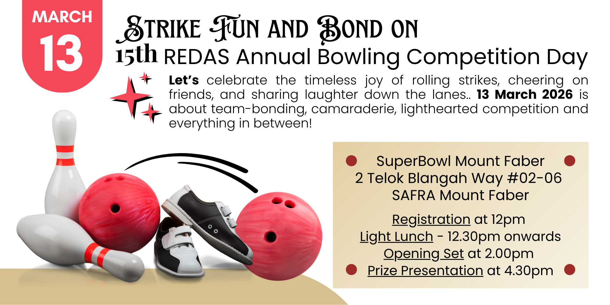[A Fun & Energising Event!] 15th REDAS Annual Bowling Competition 2026